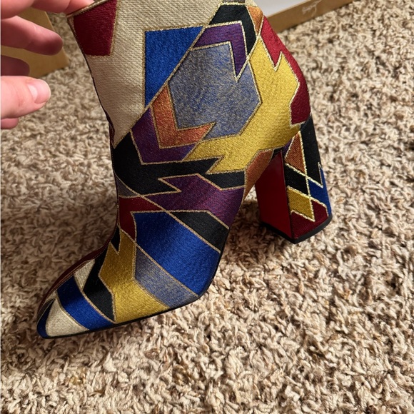 Christian Louboutin Hilconico 85 Tissu Geometrique/Nap Silk 42 - Picture 6 of 10